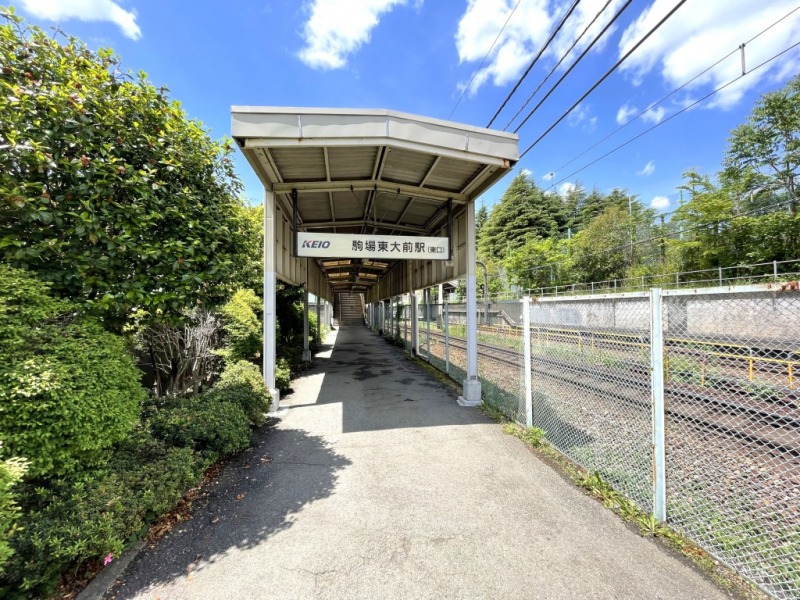 【駒場東大前駅:徒歩4分】「駒場東大前」駅を利用すると、ターミナル「渋谷」駅へは乗り換えなしで約4分、「新宿」駅へは乗り換えはありますが約15分で移動することができ、都心アクセスが優れています。「駒場東大前」駅周辺は、その名の通り東京大学の駒場キャンパスが所在し、学校が多数ある文教エリアです。学生が多くリーズナブルな飲食店が豊富で、スーパーやコンビニがあり、日常のお買い物は揃います。「渋谷」駅へも2駅と出やすいので、日常的にショッピングやお食事にも利用できます。都心が近いながら、緑が豊かで、公園や文化施設が点在し、穏やかな雰囲気の落ち着いた住環境です。