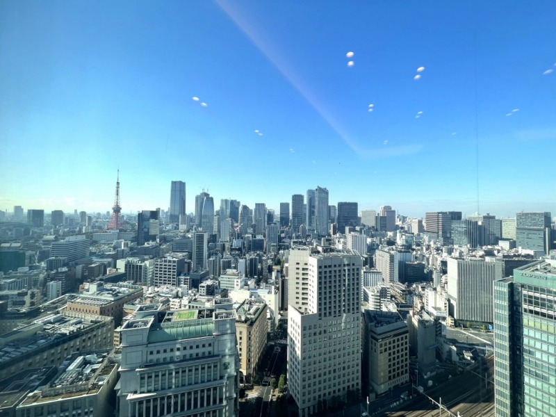 【リビング側住戸からの眺望】眼前に視線を遮るような高層の建物はなく、抜け感もあり、空も仰げる開けたパノラマビューです。