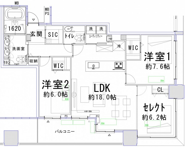 【間取り:3LDK】無料で2LDKと3LDKの間取り変更が可能です。お客様のニーズに合わせてご希望の間取りをお選びください。