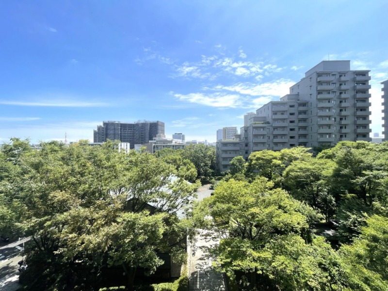 【住戸からの眺望】空のブルーと広がるグリーンのコントラストが美しい抜け感のある眺望です。