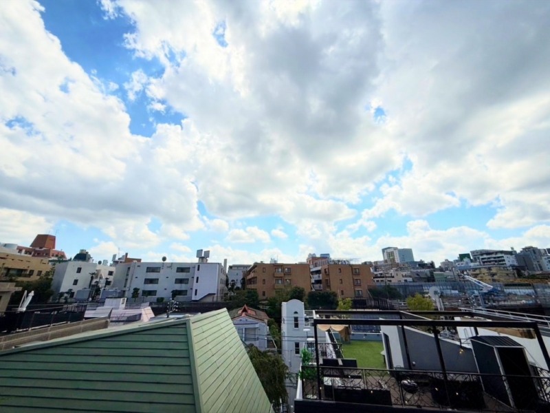 【住戸からの眺望】周辺は低層の建物が多く開放感があり、空も広く仰げる爽快な眺望です。