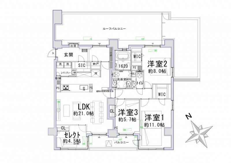 【間取り:4LDK】無料で2LDKと3LDKの間取り変更が可能です。お客様のニーズに合わせてご希望の間取りをお選びください。