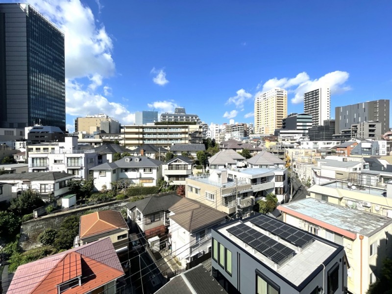 【住戸からの眺望】眼下は低層の建物が多く開放感あり、広い空も仰げる爽快な眺望です。