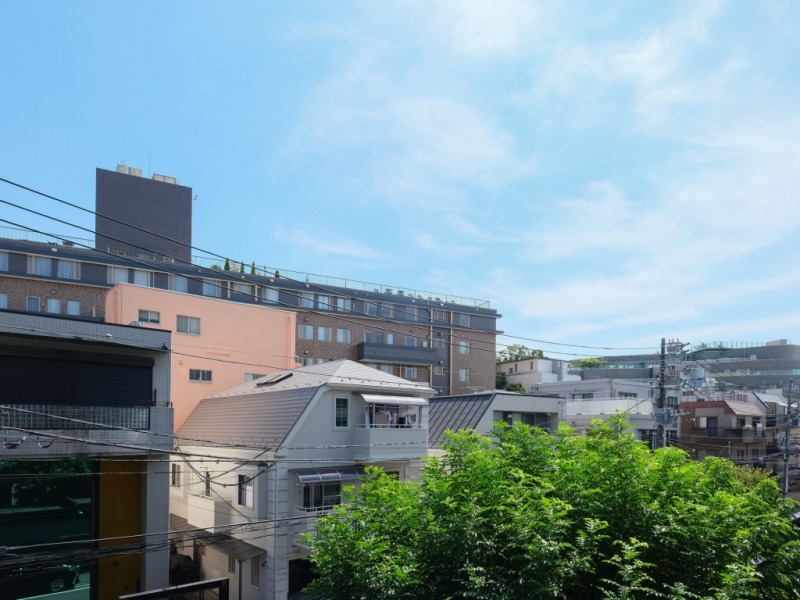 【住戸からの眺望】都会的な風景の中にも緑と広い空が融合した開放感のある眺望です。