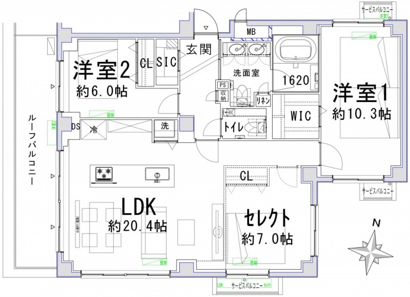 【間取り：3LDK】無料で2LDKと3LDKの間取り変更が可能です。お客様のニーズに合わせてご希望の間取りをお選びください。