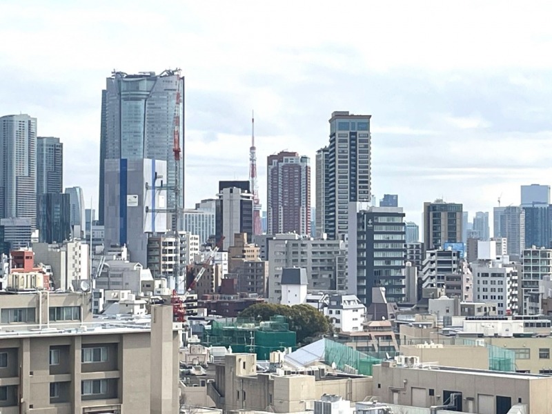 【住戸からの眺望】奥には、東京タワーや六本木ヒルズなどが望めます。