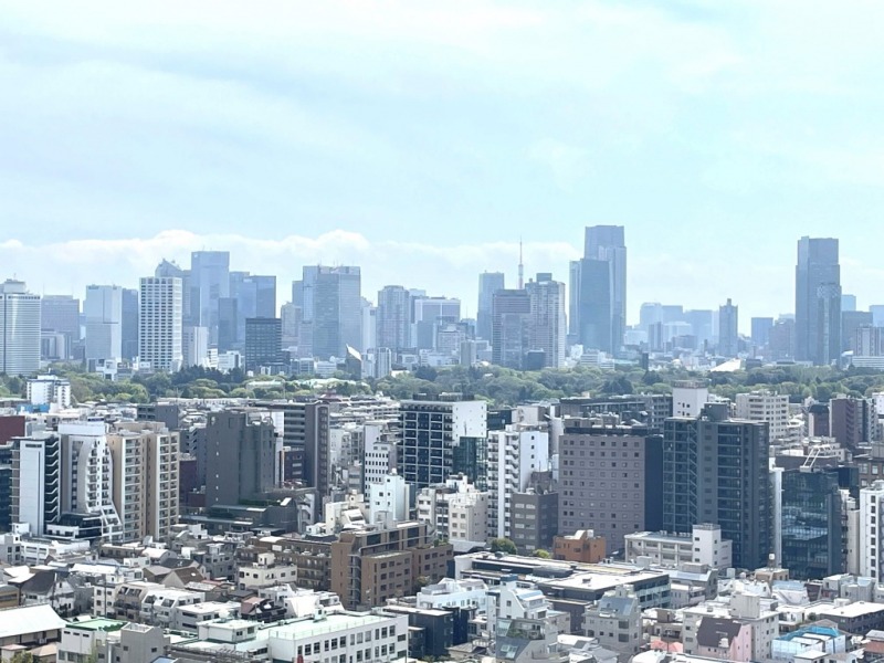 【住戸からの眺望】緑豊かな赤坂御用地の奥に東京タワーも覗かせています。