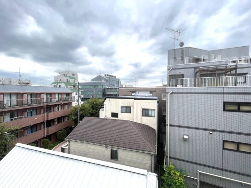 【住戸からの眺望】周辺は低層の建物も多く採光も注ぎ、開放感もあり、広い空も仰げる眺望です。