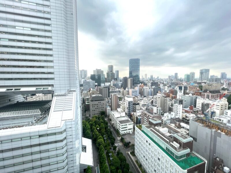 【住戸からの眺望】都会的な景色ながら、遠くまで抜けており、開放感たっぷりの眺望です。夜には、一面に広がる都心の明かりがより一層美しく、煌びやかな夜景が望めます。