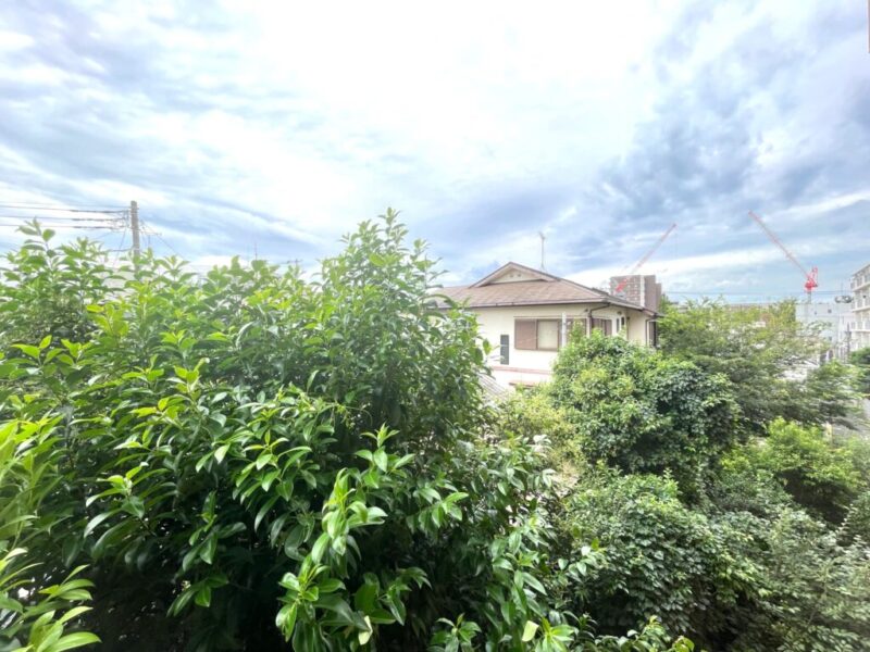 【住戸からの眺望】広い空と緑豊かな癒される眺望です。外部からの視線も感じにくく、プライベート空間で至福のひとときを満喫できます。