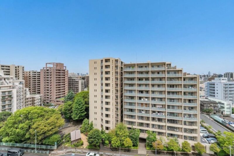【住戸からの眺望】広い空のブルーと「仙台堀川公園」のグリーンが融合した開放感のある爽快な眺望です。