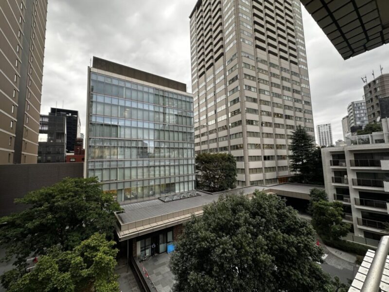 【住戸からの眺望】都会的な高層ビルが建ち並ぶ風景の中にも緑があり、空も仰げる爽快な眺望です。